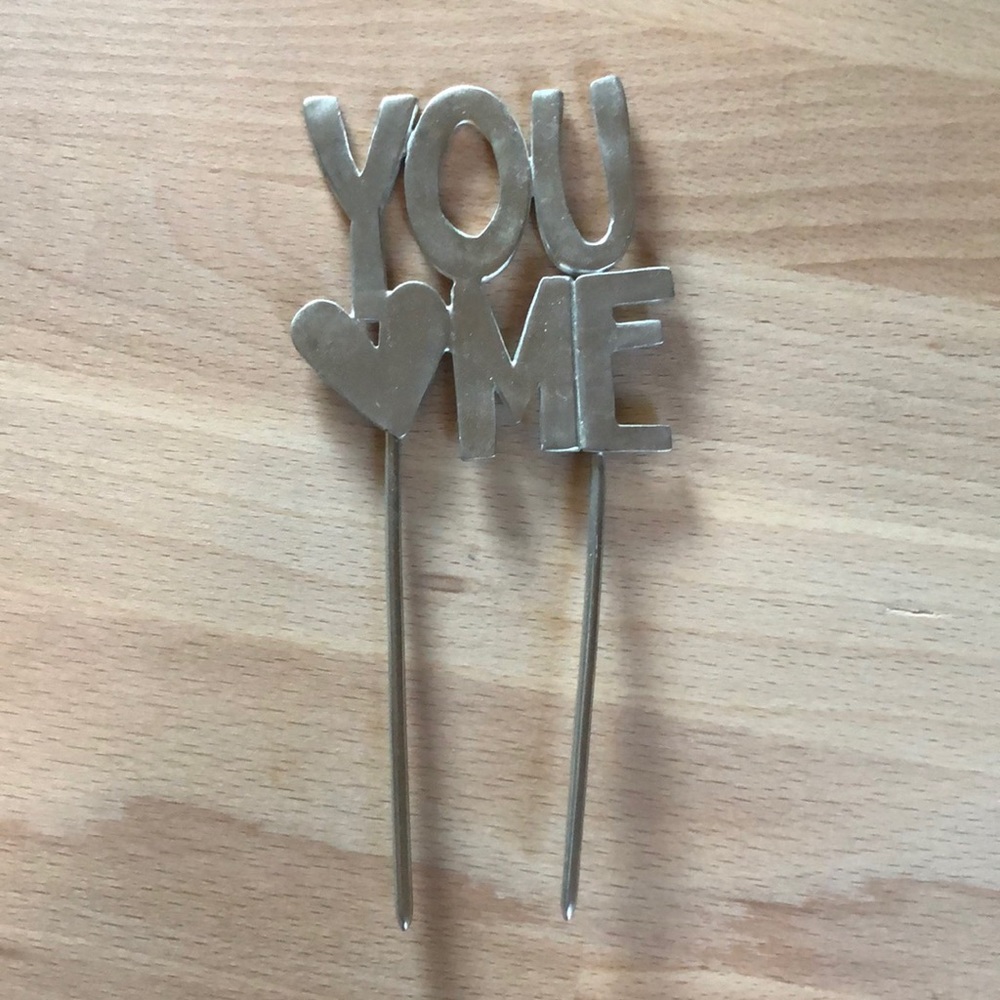 Lisa Leonard Cake Topper “YOU ❤️ ME”